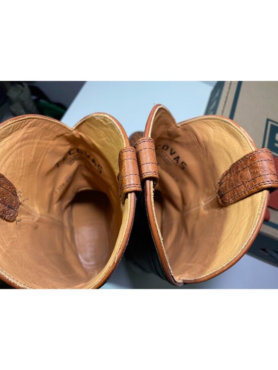 Tecovas The Weston Russet Smooth Ostrich Western Cowboy Boots Men\'s 9.5 D